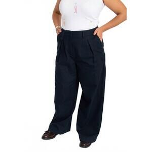 NEW THINKING MU pat cotton pants in dark navy